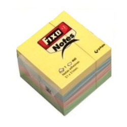 CUBO 400 NOTAS ADHESIVAS 51X51 MM FIXO PASTEL