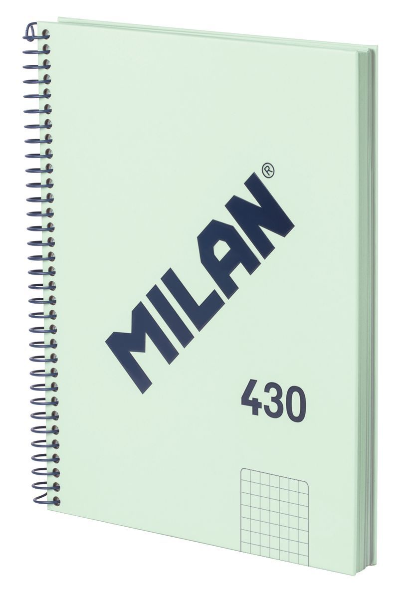 CUADERNO ESPIRAL MILAN VERDE A5 CUADRICULA