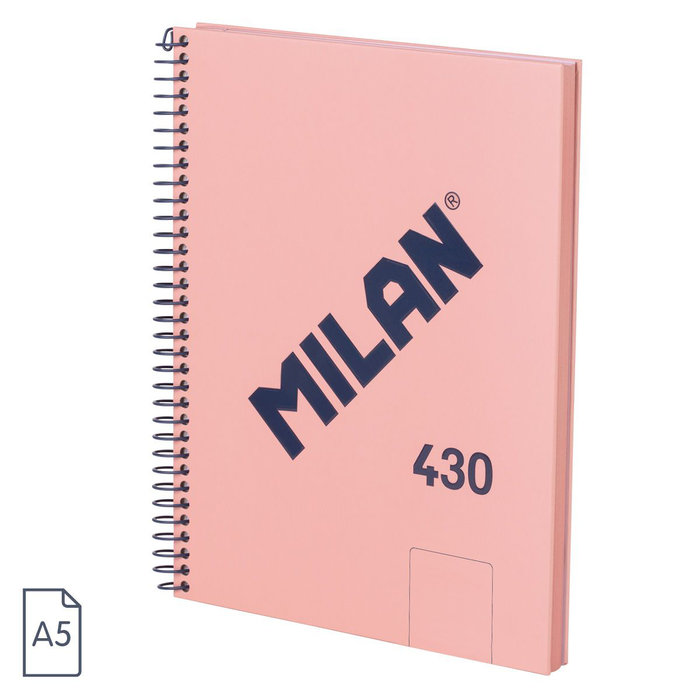 CUADERNO ESPIRAL MILAN A5 LISO