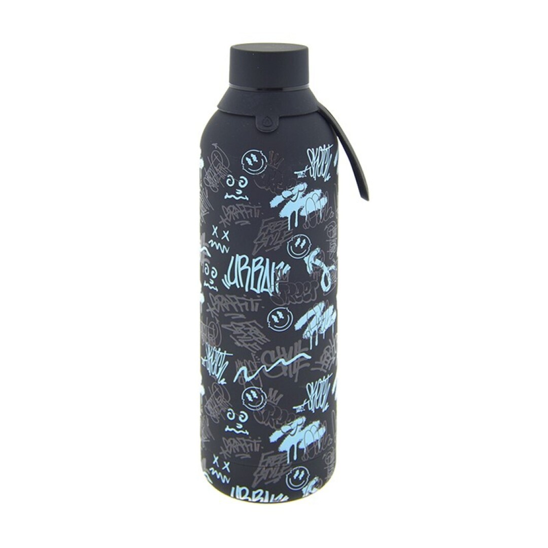 BOTELLA TERMICA 710 ML BLACK URBAN GRAFITTI