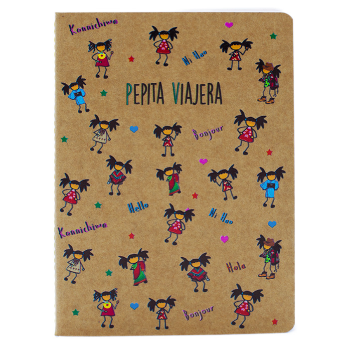 LIBRETA A5 KRAFT PEPITAS DEL MUNDO PEPITA VIAJERA