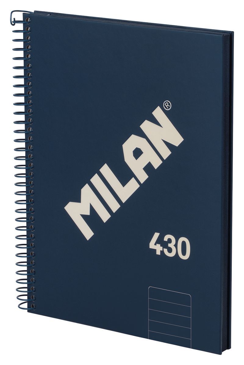 CUADERNO ESPIRAL MILAN AZUL A5 LINEAS