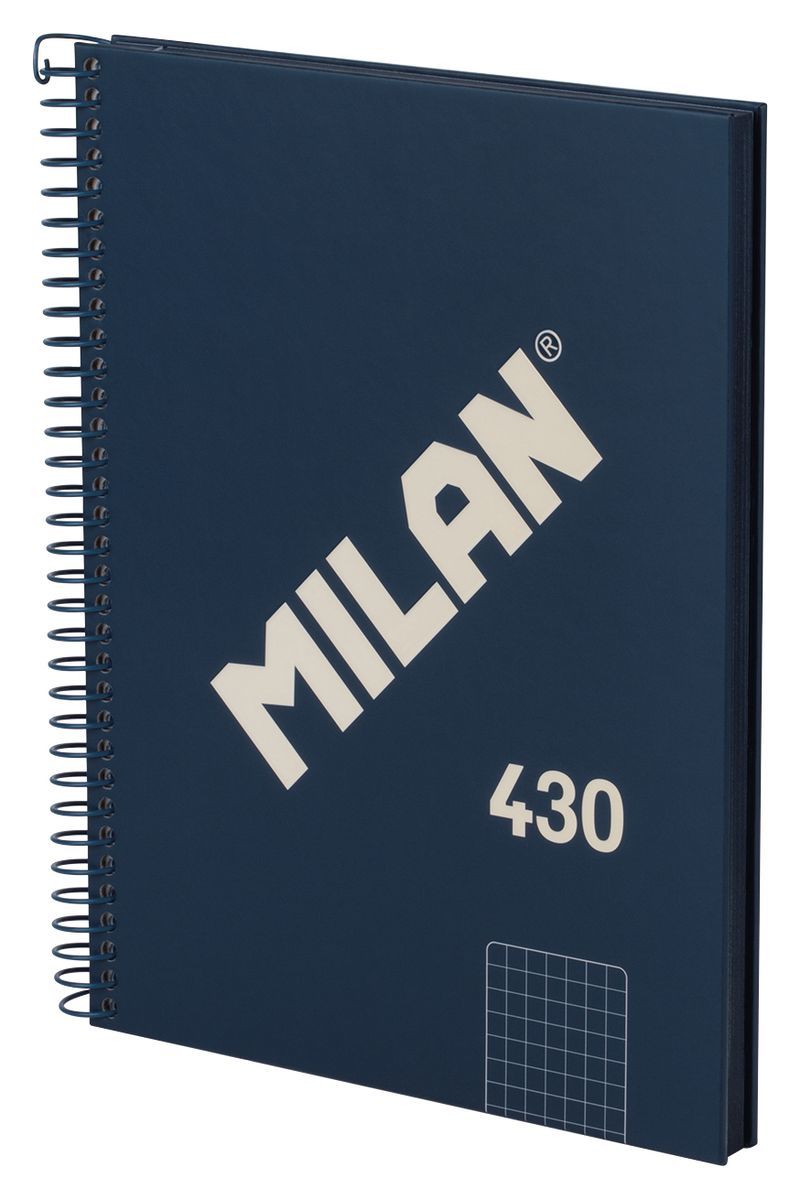 CUADERNO ESPIRAL MILAN AZUL A5 CUADRICULA