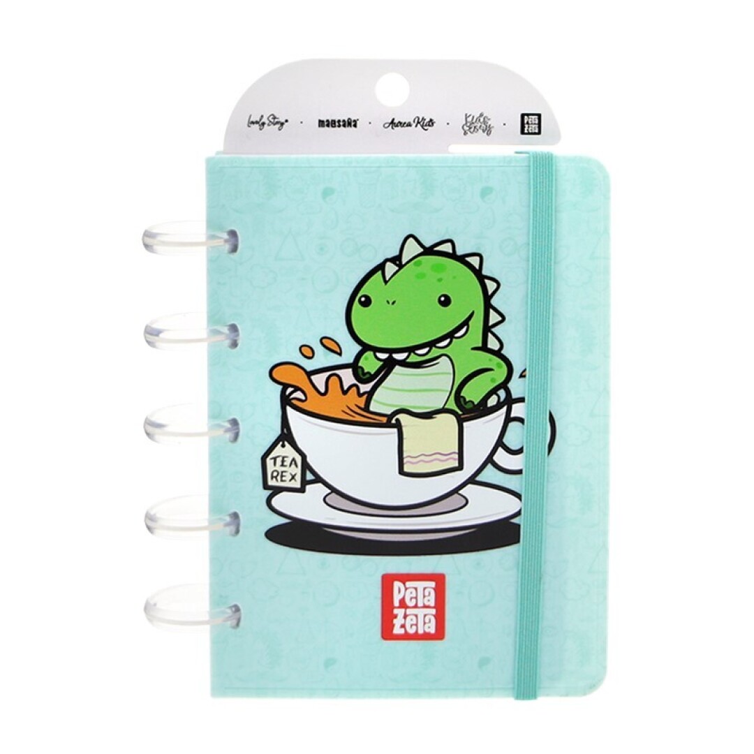CUADERNO / NOTEBOOK A6 - MINT TEA-REX