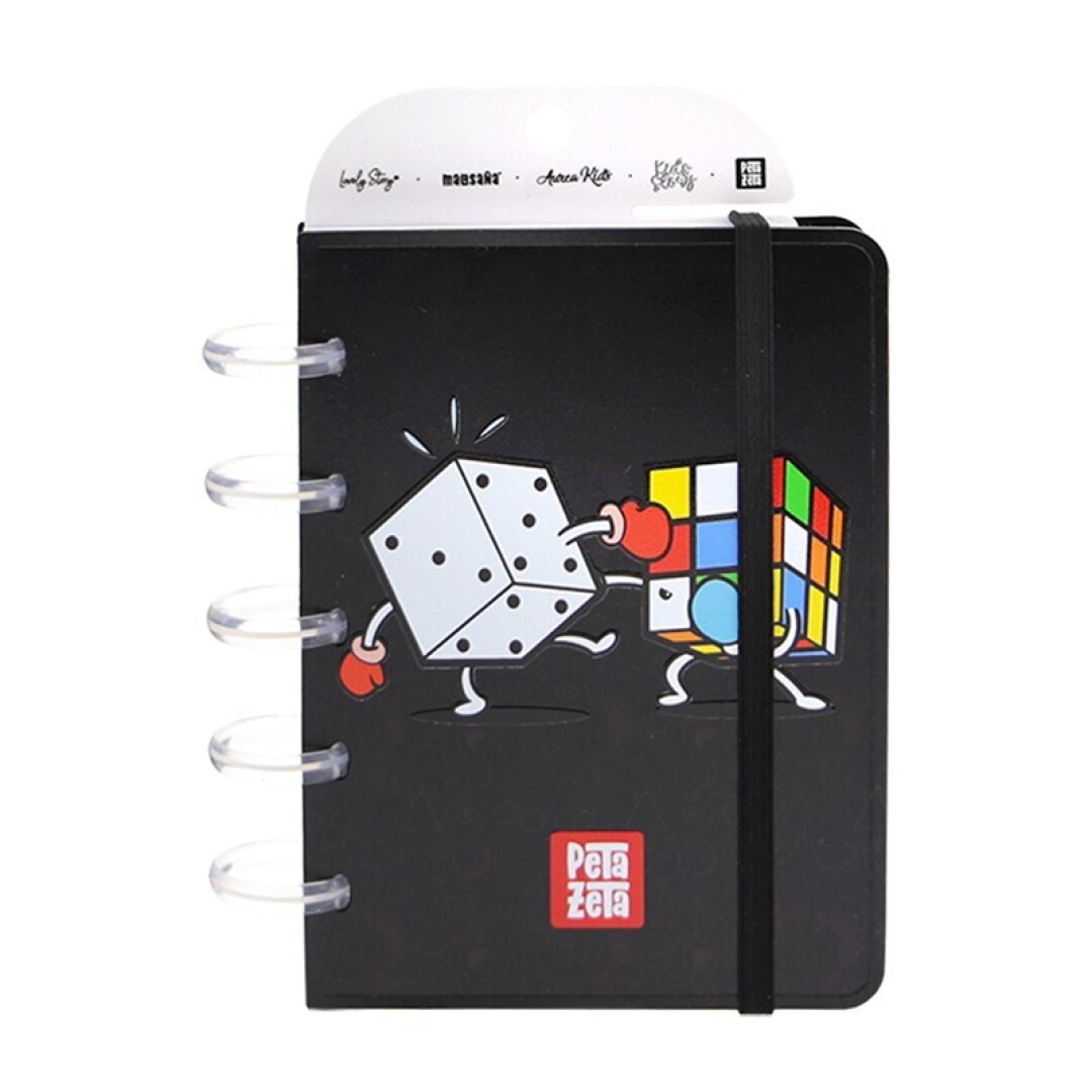 CUADERNO / NOTEBOOK A6 - BLACK RUBIK VS DICE