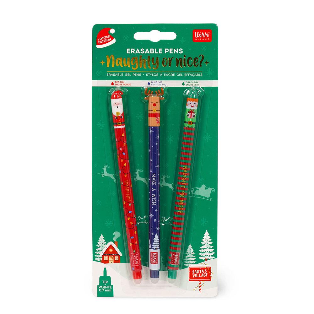 SET 3 BOLIGRAFOS BORRABLES NAVIDAD LEGAMI